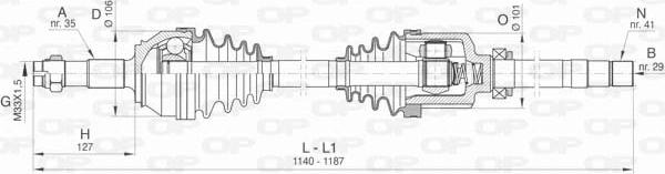 Open Parts DRS6425.00 - Arbre de transmission cwaw.fr