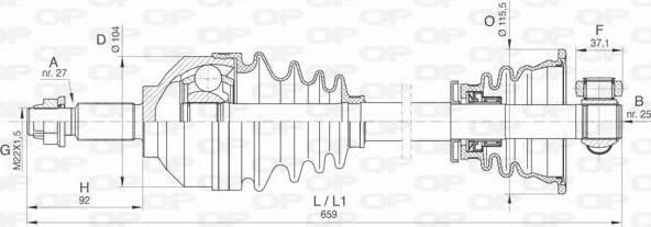 Open Parts DRS6479.00 - Arbre de transmission cwaw.fr