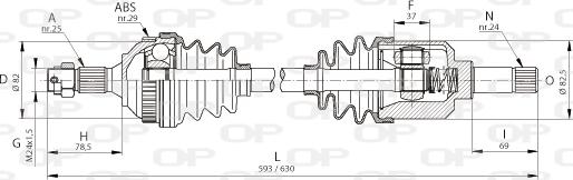 Open Parts DRS6044.00 - Arbre de transmission cwaw.fr