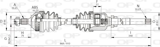 Open Parts DRS6045.00 - Arbre de transmission cwaw.fr