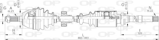 Open Parts DRS6057.00 - Arbre de transmission cwaw.fr