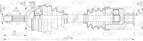 Open Parts DRS6067.00 - Arbre de transmission cwaw.fr