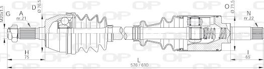 Open Parts DRS6004.00 - Arbre de transmission cwaw.fr