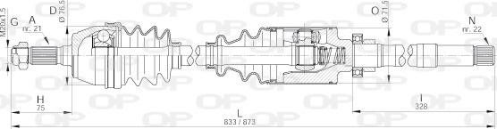 Open Parts DRS6005.00 - Arbre de transmission cwaw.fr