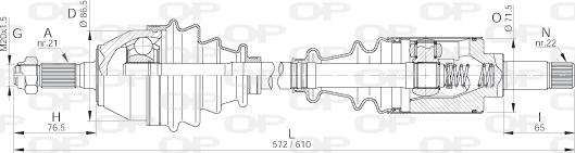 Open Parts DRS6006.00 - Arbre de transmission cwaw.fr