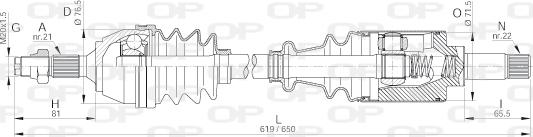 Open Parts DRS6000.00 - Arbre de transmission cwaw.fr