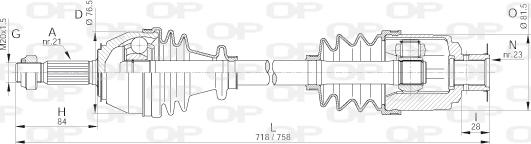 Open Parts DRS6015.00 - Arbre de transmission cwaw.fr