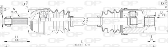 Open Parts DRS6013.00 - Arbre de transmission cwaw.fr