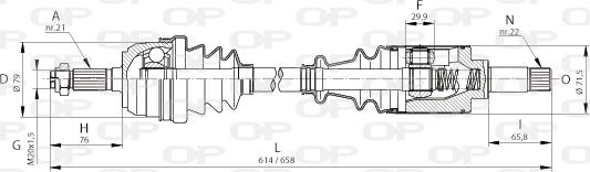 Open Parts DRS6084.00 - Arbre de transmission cwaw.fr