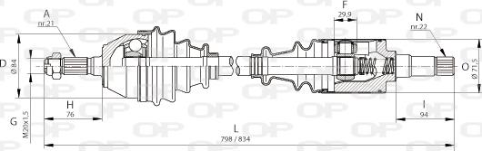 Open Parts DRS6085.00 - Arbre de transmission cwaw.fr