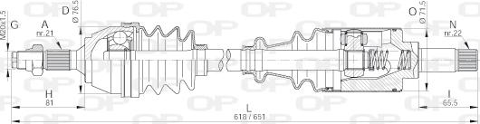 Open Parts DRS6086.00 - Arbre de transmission cwaw.fr