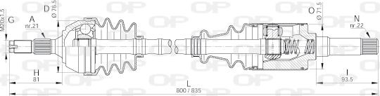 Open Parts DRS6087.00 - Arbre de transmission cwaw.fr