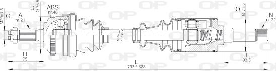 Open Parts DRS6039.00 - Arbre de transmission cwaw.fr