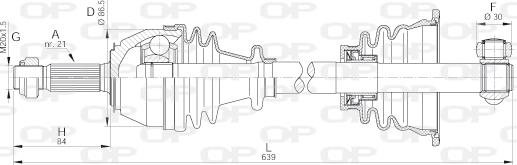 Open Parts DRS6020.00 - Arbre de transmission cwaw.fr