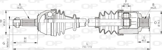 Open Parts DRS6021.00 - Arbre de transmission cwaw.fr