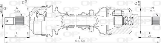 Open Parts DRS6023.00 - Arbre de transmission cwaw.fr