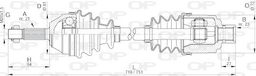 Open Parts DRS6071.00 - Arbre de transmission cwaw.fr