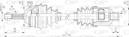 Open Parts DRS6073.00 - Arbre de transmission cwaw.fr