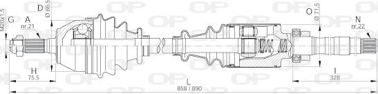 Open Parts DRS6146.00 - Arbre de transmission cwaw.fr