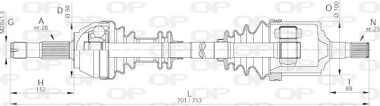 Open Parts DRS6141.00 - Arbre de transmission cwaw.fr