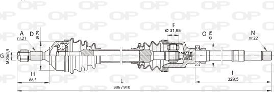 Open Parts DRS6154.00 - Arbre de transmission cwaw.fr