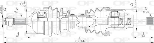 Open Parts DRS6155.00 - Arbre de transmission cwaw.fr