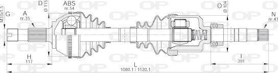 Open Parts DRS6156.00 - Arbre de transmission cwaw.fr