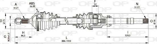 Open Parts DRS6150.00 - Arbre de transmission cwaw.fr