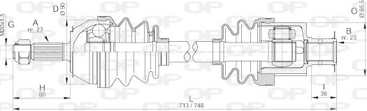 Open Parts DRS6152.00 - Arbre de transmission cwaw.fr