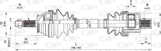 Open Parts DRS6164.00 - Arbre de transmission cwaw.fr