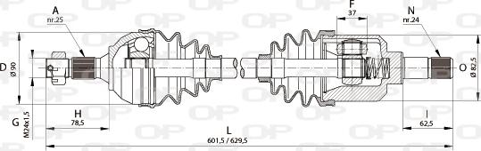 Open Parts DRS6165.00 - Arbre de transmission cwaw.fr