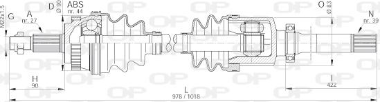 Open Parts DRS6109.00 - Arbre de transmission cwaw.fr