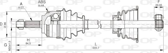 Open Parts DRS6100.00 - Arbre de transmission cwaw.fr