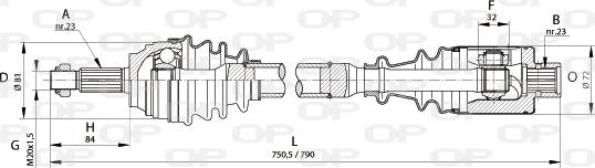 Open Parts DRS6113.00 - Arbre de transmission cwaw.fr