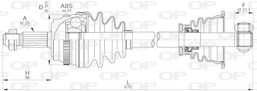 Open Parts DRS6180.00 - Arbre de transmission cwaw.fr