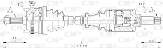 Open Parts DRS6183.00 - Arbre de transmission cwaw.fr