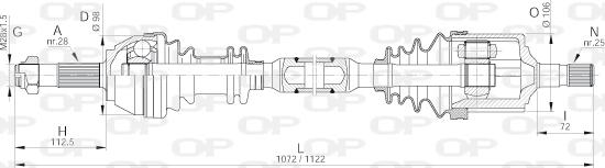 Open Parts DRS6139.00 - Arbre de transmission cwaw.fr