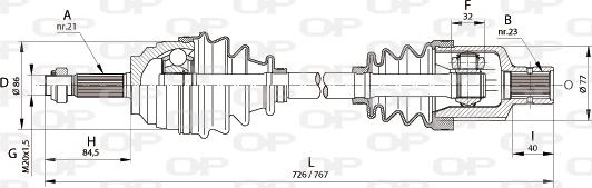 Open Parts DRS6134.00 - Arbre de transmission cwaw.fr