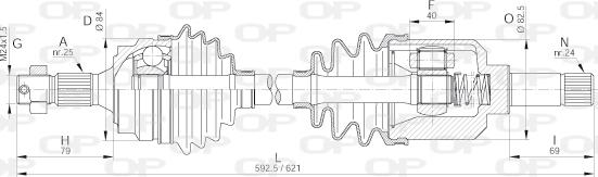 Open Parts DRS6173.00 - Arbre de transmission cwaw.fr