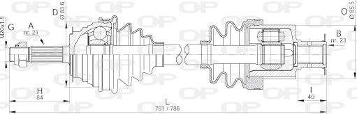 Open Parts DRS6172.00 - Arbre de transmission cwaw.fr