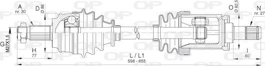 Open Parts DRS6395.00 - Arbre de transmission cwaw.fr