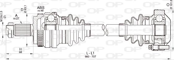 Open Parts DRS6357.00 - Arbre de transmission cwaw.fr