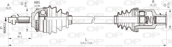 Open Parts DRS6364.00 - Arbre de transmission cwaw.fr