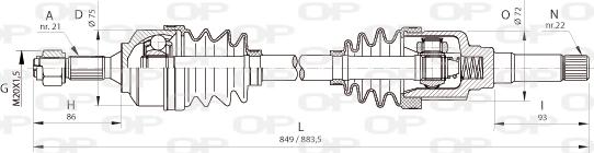 Open Parts DRS6366.00 - Arbre de transmission cwaw.fr