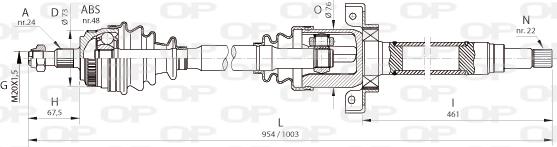 Open Parts DRS6363.00 - Arbre de transmission cwaw.fr