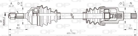 Open Parts DRS6367.00 - Arbre de transmission cwaw.fr