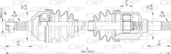 Open Parts DRS6305.00 - Arbre de transmission cwaw.fr