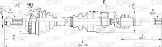 Open Parts DRS6312.00 - Arbre de transmission cwaw.fr