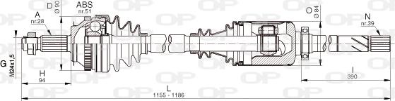 Open Parts DRS6332.00 - Arbre de transmission cwaw.fr