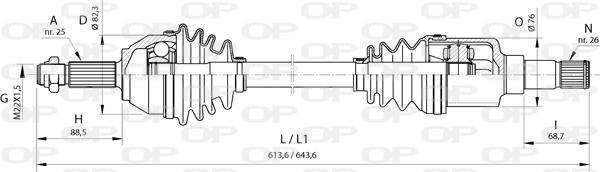 Open Parts DRS6374.00 - Arbre de transmission cwaw.fr